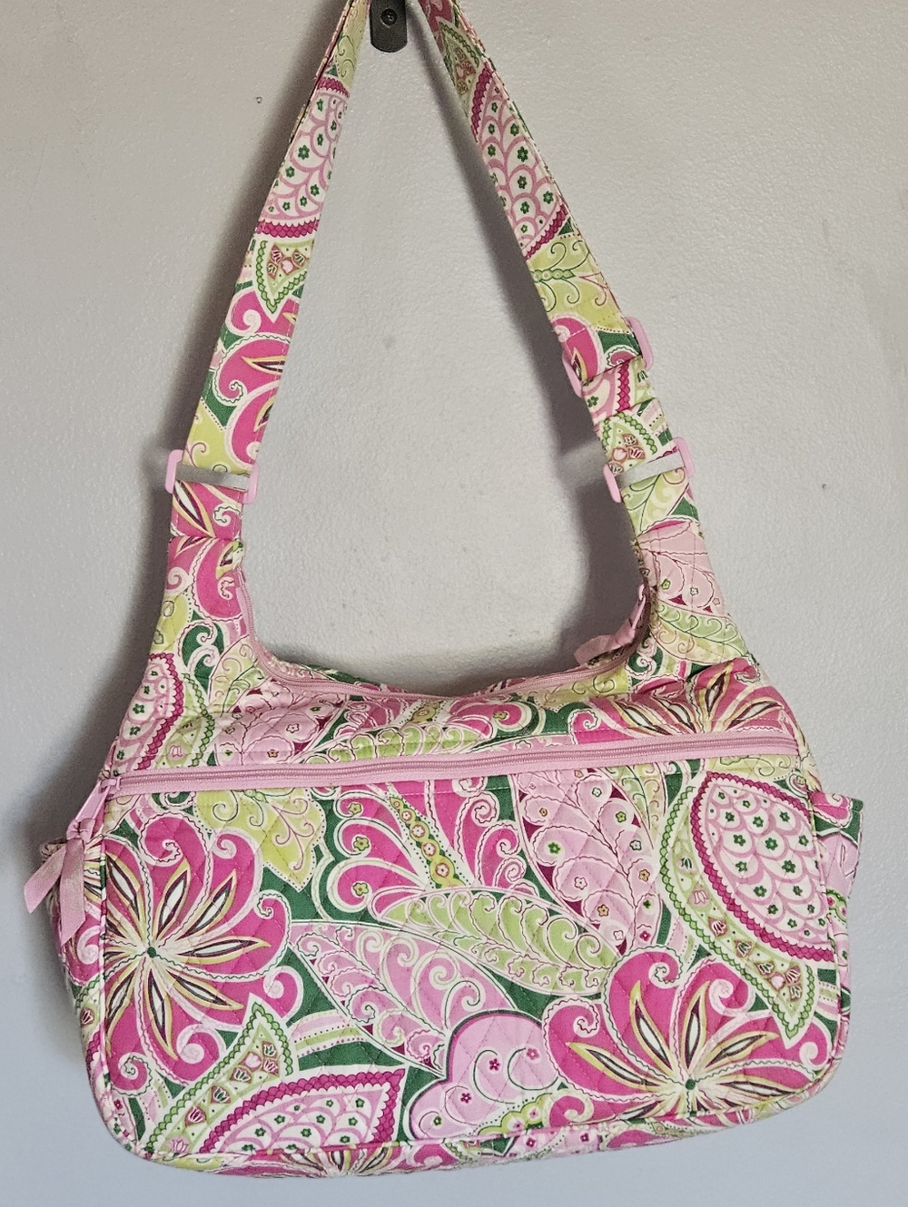Vera Bradley Cargo Sling Crossbody In Pinwheel Pink - Picture 2 of 5